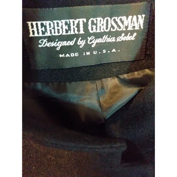 Herbert‎ Grossman By Cynthia Sobel black Gold Pocket Short Tailored Jacket Sz 14 - Picture 7 of 8